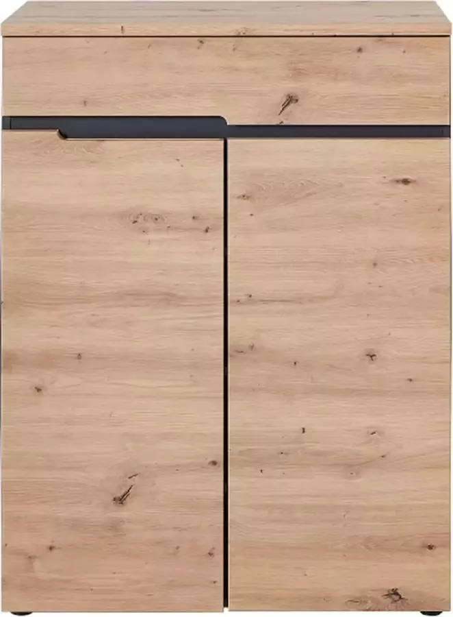 Emob Schoenenkast Medina met 2 deuren & 1 lade eik antraciet - Foto 3