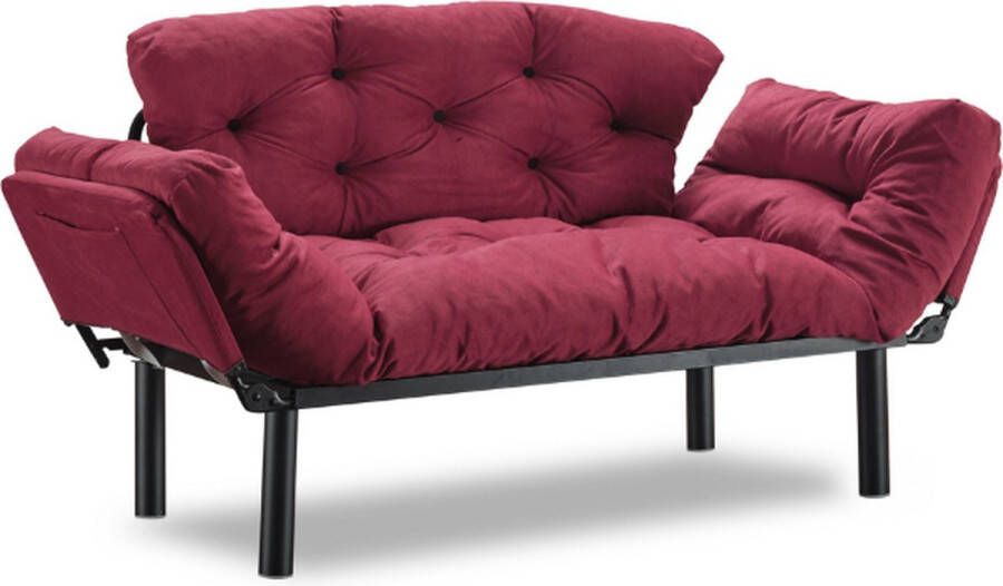 Merkloos Asir bankbed slaapbank Sofa 2-zitplaatsen Kastanjebruin 155 x 70 x 85 cm - Foto 2