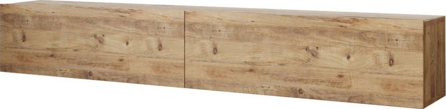 Zwevend TV Meubel Eiken Donker 180 cm Stijlvolle TV Kast Breedte 180 cm voor Ruime Opbergruimte