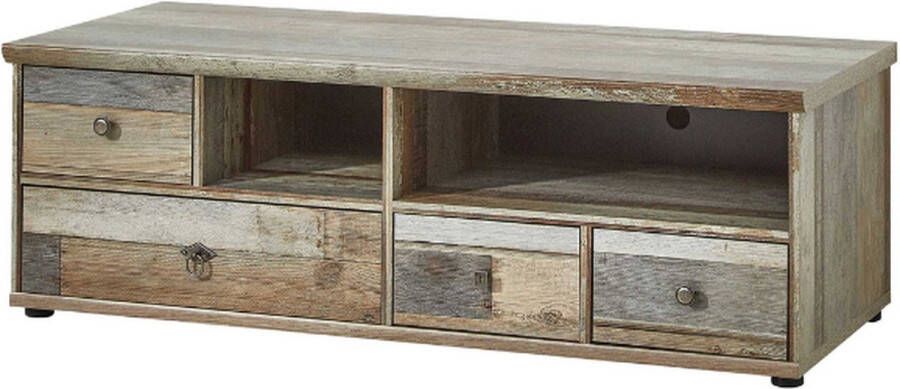 Emob TV Meubel TV-meubel Clem 4 lades 130cm Bruin; Grijs - Foto 2