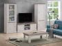 Emob TV Meubel Tv-meubel Elayza 2 deuren 157cm Wit; Grijs - Thumbnail 2