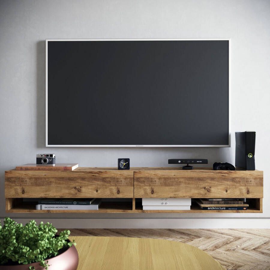 Emob TV Meubel Tv-meubel Emanuella-Atlantische pijnboom 180cm Bruin