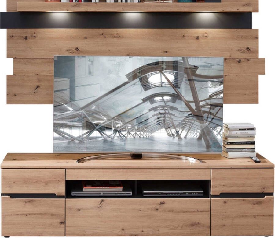 Emob TV Meubel TV-meubel Medina 2 lades & 2 deuren 192cm Bruin; Antraciet