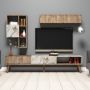 Emob TV Meubel Tv-meubel Melania-okkernoot marmerdecor 180cm Beige - Thumbnail 2