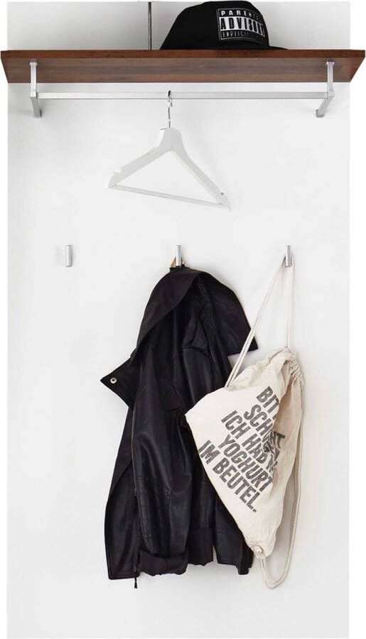Bega Consult Wandkapstok Nuro 3 haken met hoedenplank en roede wit Woonaccessoires outlet Wit MDF Woonaccessoires outlet Op voorraad - Foto 2