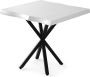 Emob Witte Melamine Gecoate Eettafel met Metalen Poten - Thumbnail 2