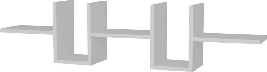 Emob Woody Fashion 18mm Wandplank 130cmx20cmx19cm Wit