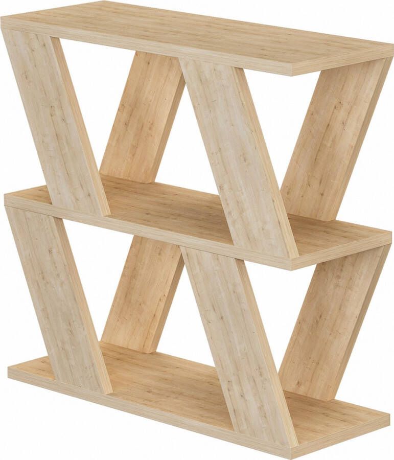 Asir EMOB Woody Fashion Bijzettafel Eiken 100% Melamine 18mm Dik 60x57x22cm Emob Hoektafels Bruin Melamine Hoektafels Op voorraad - Foto 3