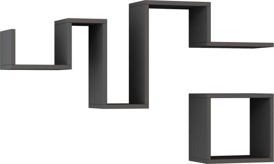 Emob Follow Wandplank 100% MELAMINE Antraciet Asir Group Summer Sale Antraciet Melamine Summer Sale Op voorraad