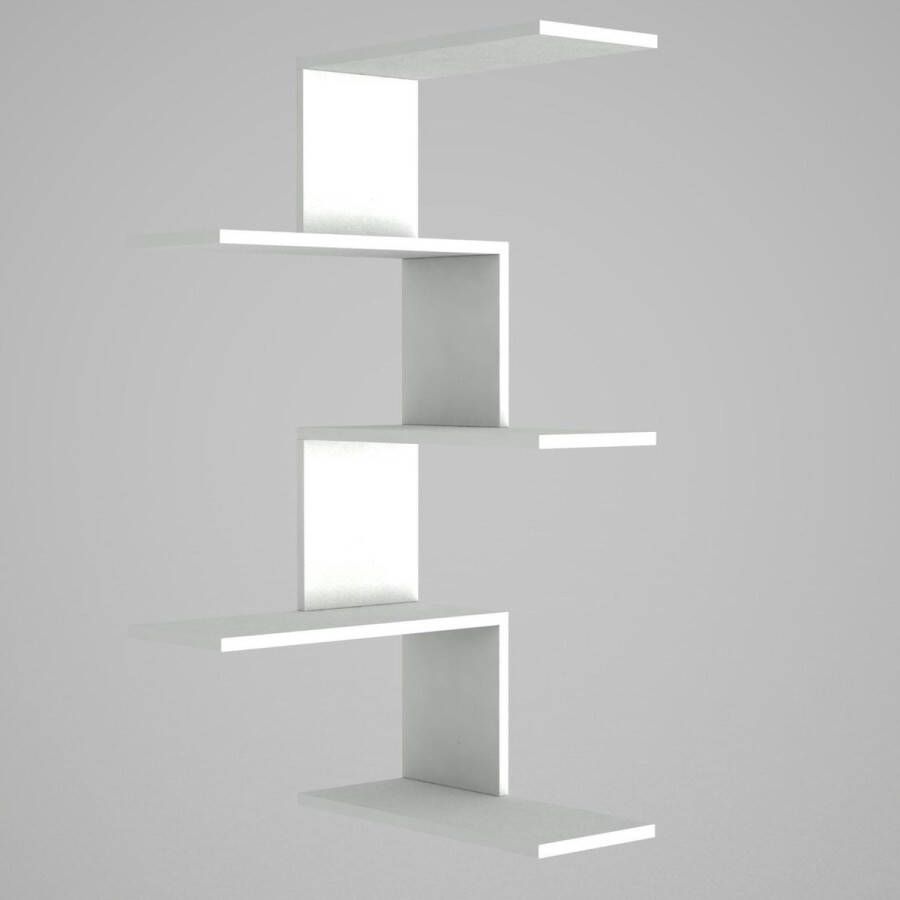 Emob Woody Fashion Wandplank 100% Melamine Gecoat 18mm Dikte 51 Breedte Wit - Foto 2