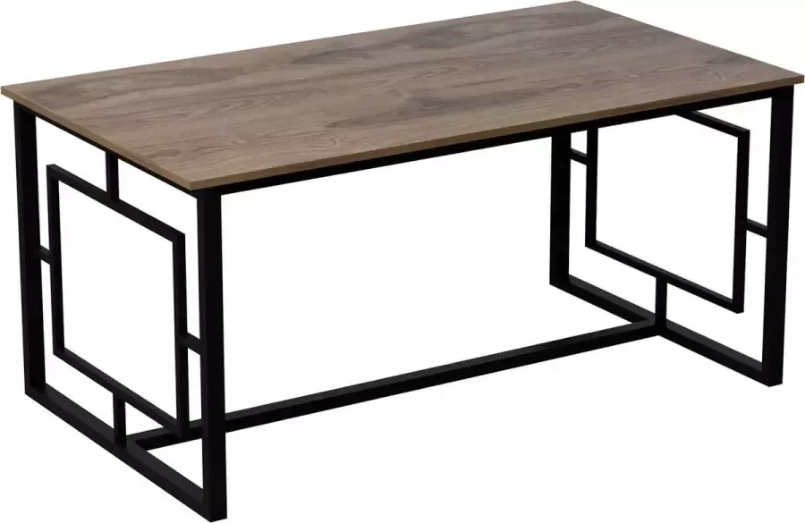 Emob Elegante Walnoot Zwarte Eettafel Multifunctioneel 100% Melamine Gecoat 18mm Dikte Asir Group Summer Sale Bruin; Zwart Melamine Summer Sale Op voorraad - Foto 3