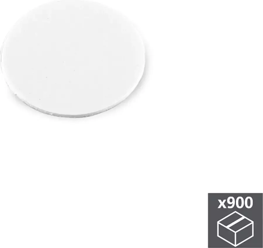 Emuca Afdekplaatjes zelfklevend D. 20 mm Wit 900 st