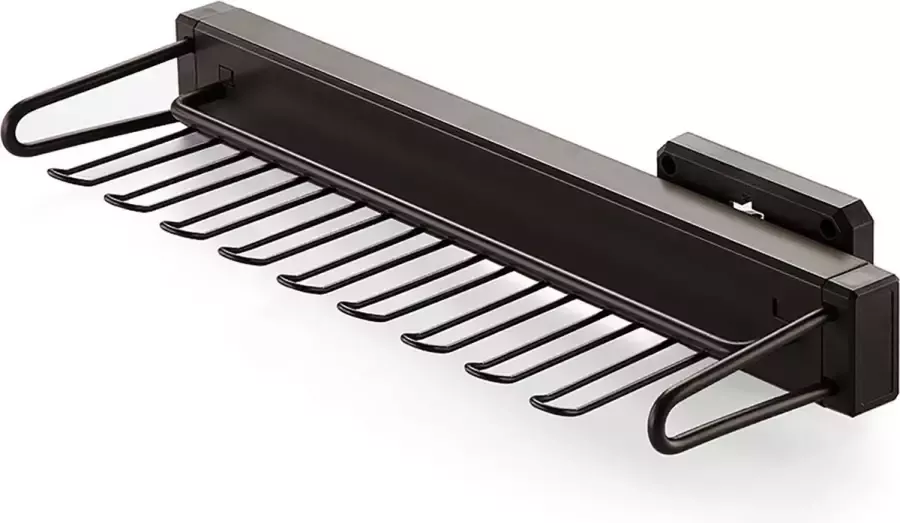 Emuca Dassenrek lateraal uitschuifbaar zachte sluiting Aluminium en kunststof Mokka kleur