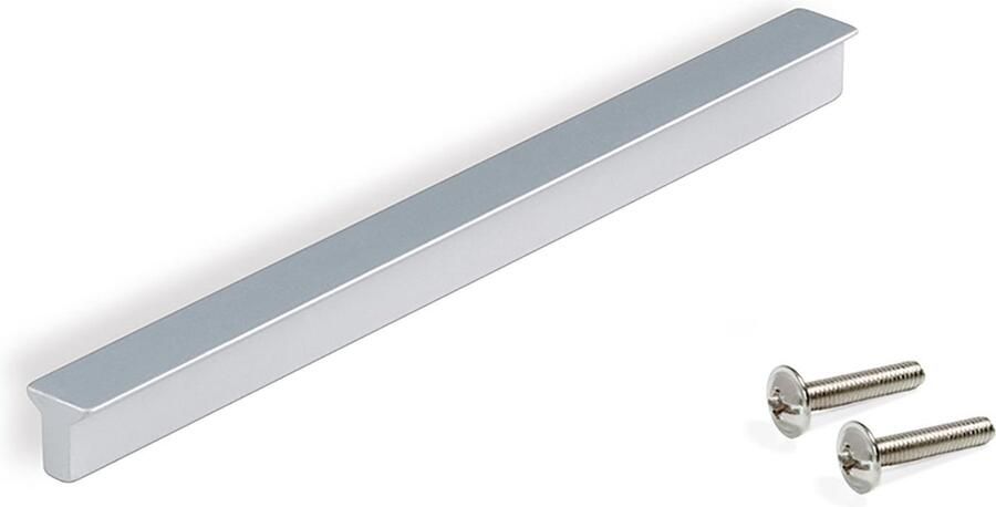 Emuca Meubelgrepen gatenafstand 128 mm Aluminium Mat geanodiseerd