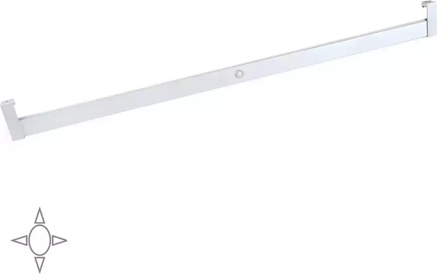 Emuca Garderobestang Polux met LED-licht verst. 1.008-1.158 mm bewegingssensor Aluminium Mat geanodiseerd