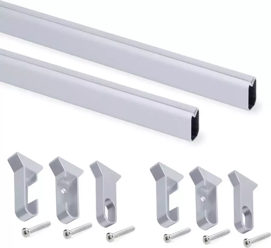 Emuca Garderobestang Silk 1150 mm Mat geanodiseerd