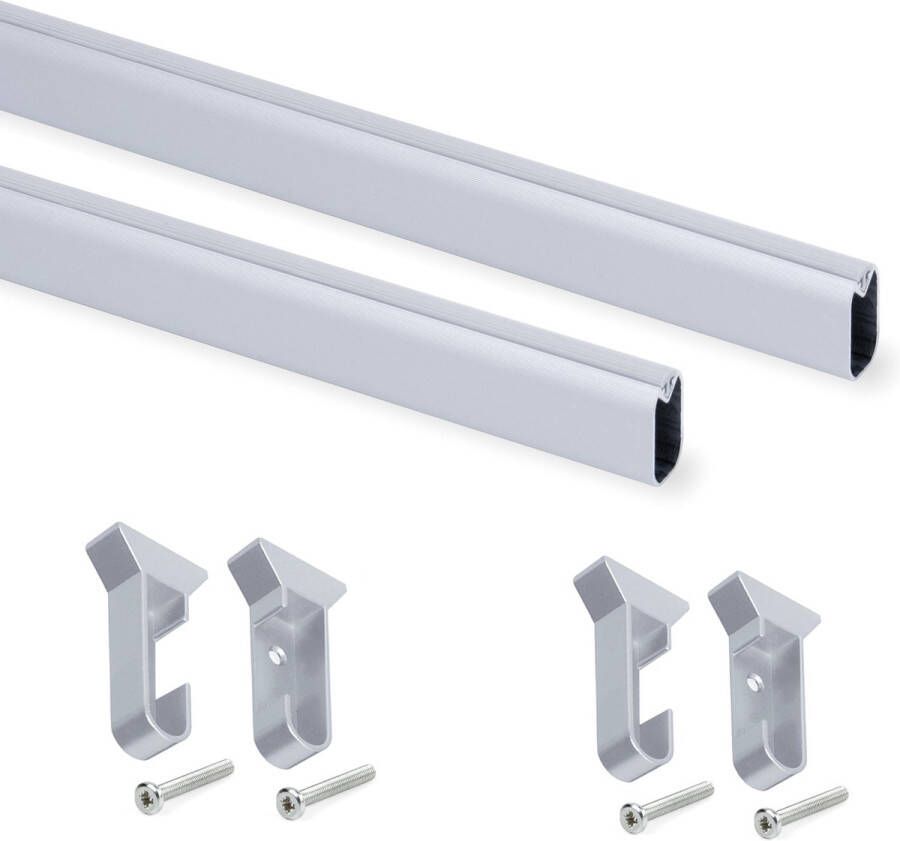 Emuca Garderobestang Silk 750 mm Mat geanodiseerd