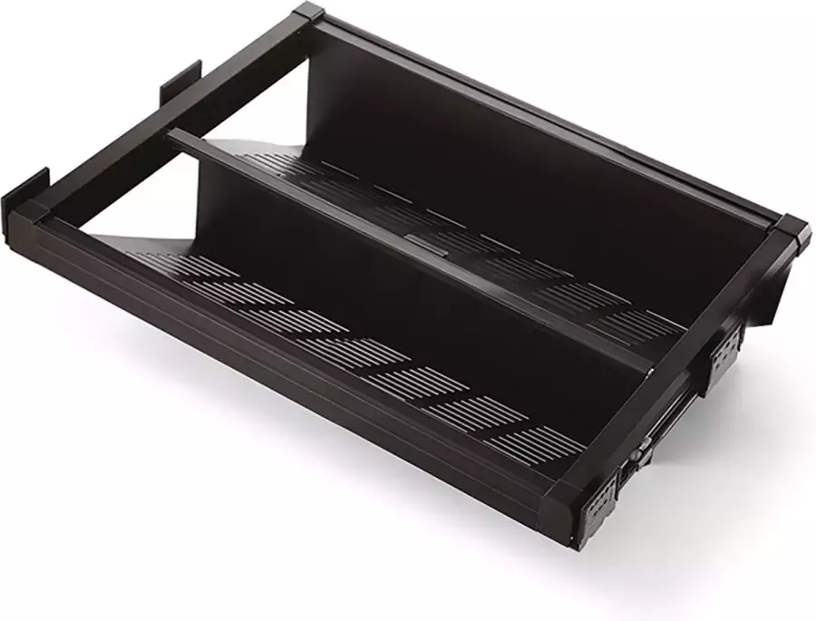Emuca Schoenenlade uitschuifbaar voor in kasten unit 600 mm zachte sluiting Staal Mokka kleur