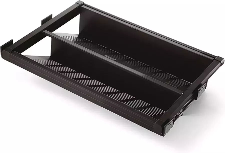 Emuca Schoenenlade uitschuifbaar voor in kasten unit 800 mm zachte sluiting Staal Mokka kleur