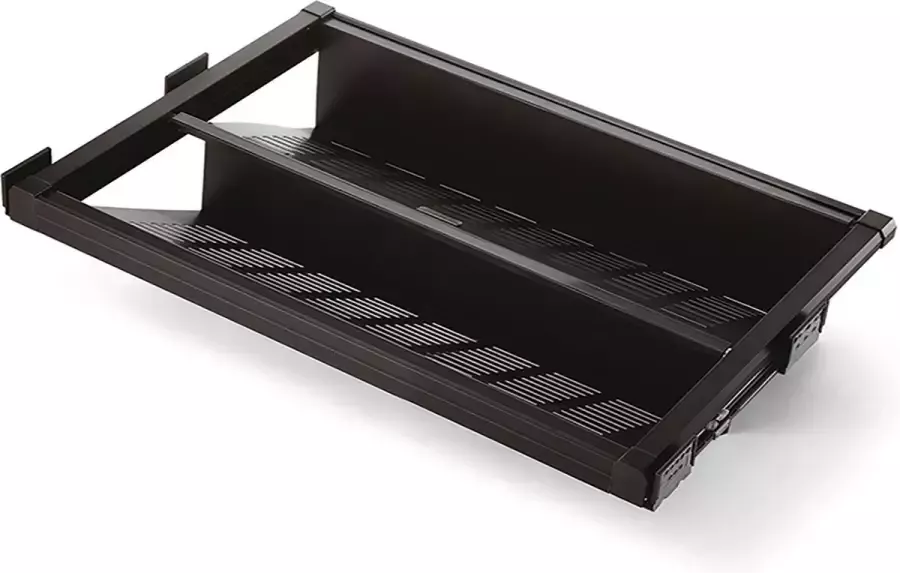 Emuca Schoenenlade uitschuifbaar voor in kasten unit 900 mm zachte sluiting Staal Mokka kleur