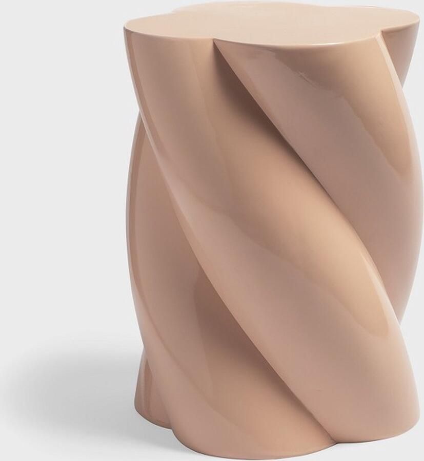 &k amsterdam Pillar Marshmallow Bijzettafel H 40 cm Roze