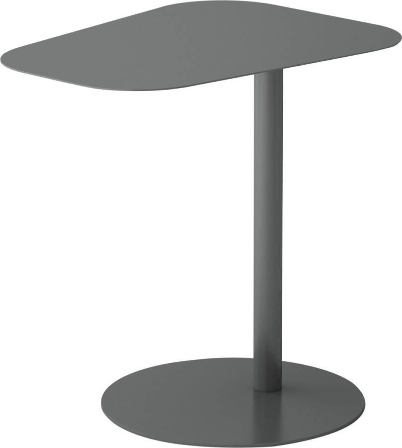 En.casa Bijzettafel Nastätten 50x50x38 cm grijs mat