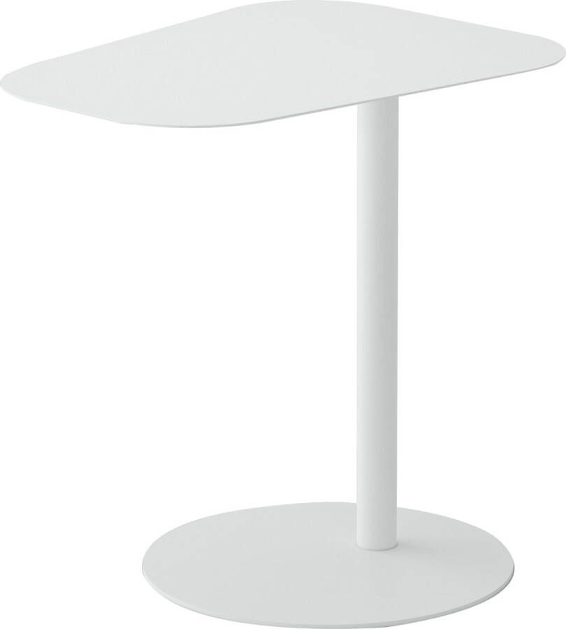 En.casa Bijzettafel Nastätten 50x50x38 cm wit mat