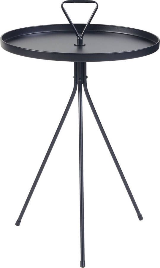 En.casa Bijzettafel Odal rond 65xØ41 cm zwart