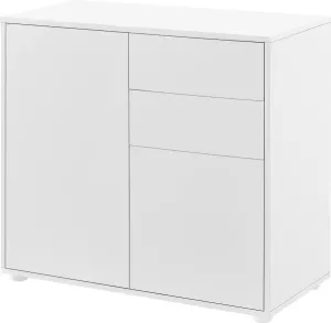 En.casa Commode Paarl druk en open 74x79x36 cm wit mat