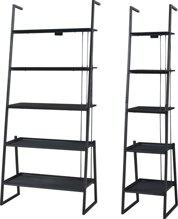 En.casa 2-delige meubelset Storfjord open kasten zwart set 6 [ ]