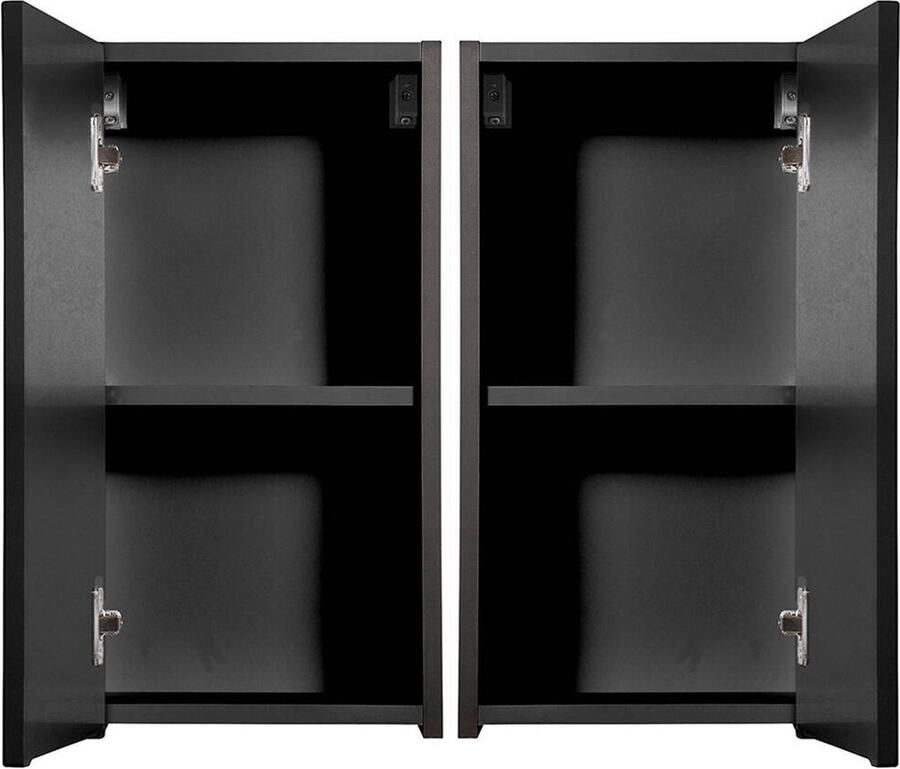 En.casa Badkamerkast Newport 57x30x19 cm zwart [ ]