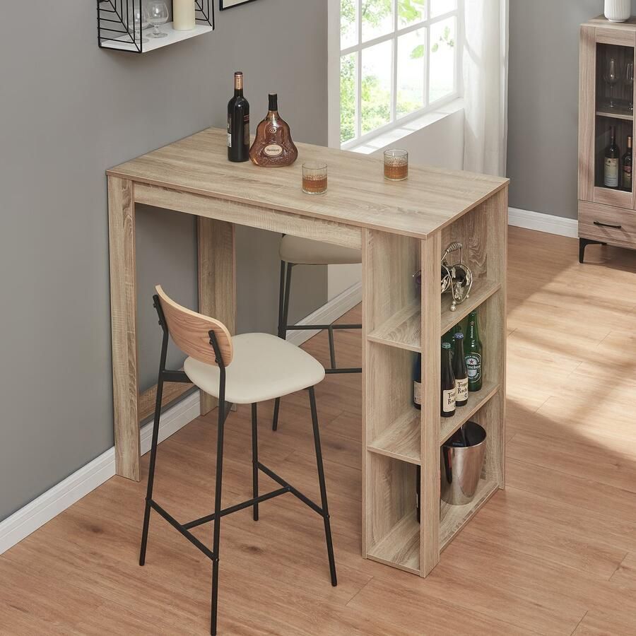 En.casa Bartafel Danderyd met 3 planken 120x60x105 5 cm eikenkleurig [ ]