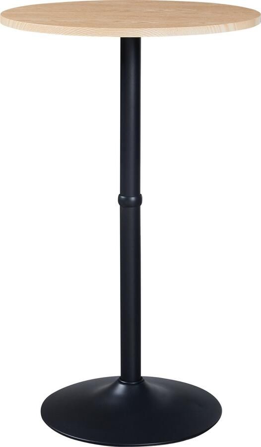 En.casa Bartafel Vantaa rond 100xØ60 cm zwart en eikenkleurig [ ]