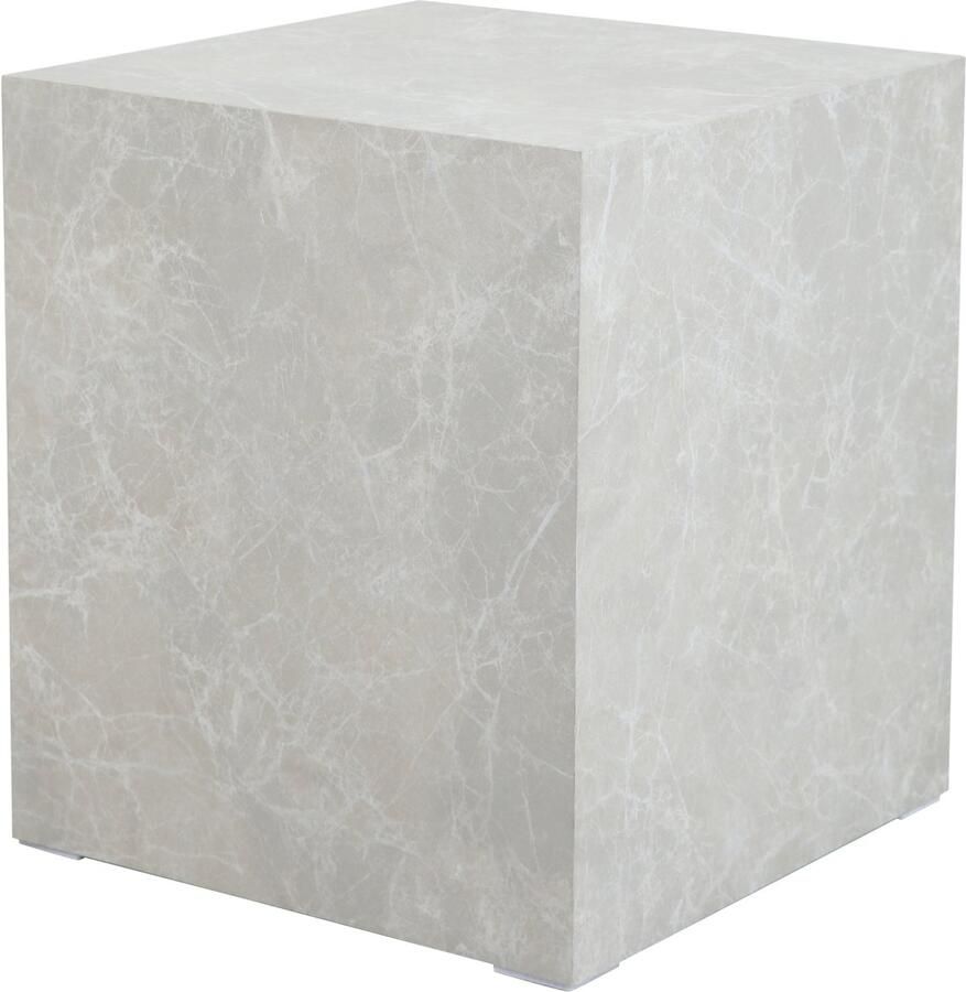 En.casa Bijzettafel Ellelu rechthoekig 45x40x40 cm marmerlook taupe [ ]