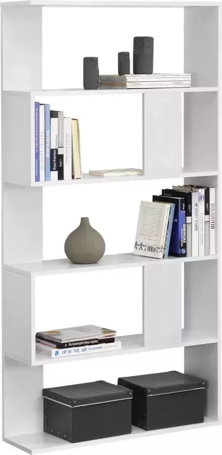 en.casa Boekenkast schap Aneby 159x80x23 5 cm wit