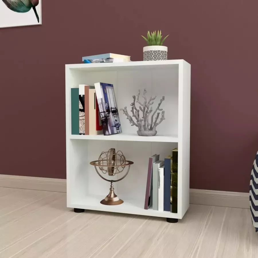 en.casa Boekenkast schap Vara 72x55x20 cm wit