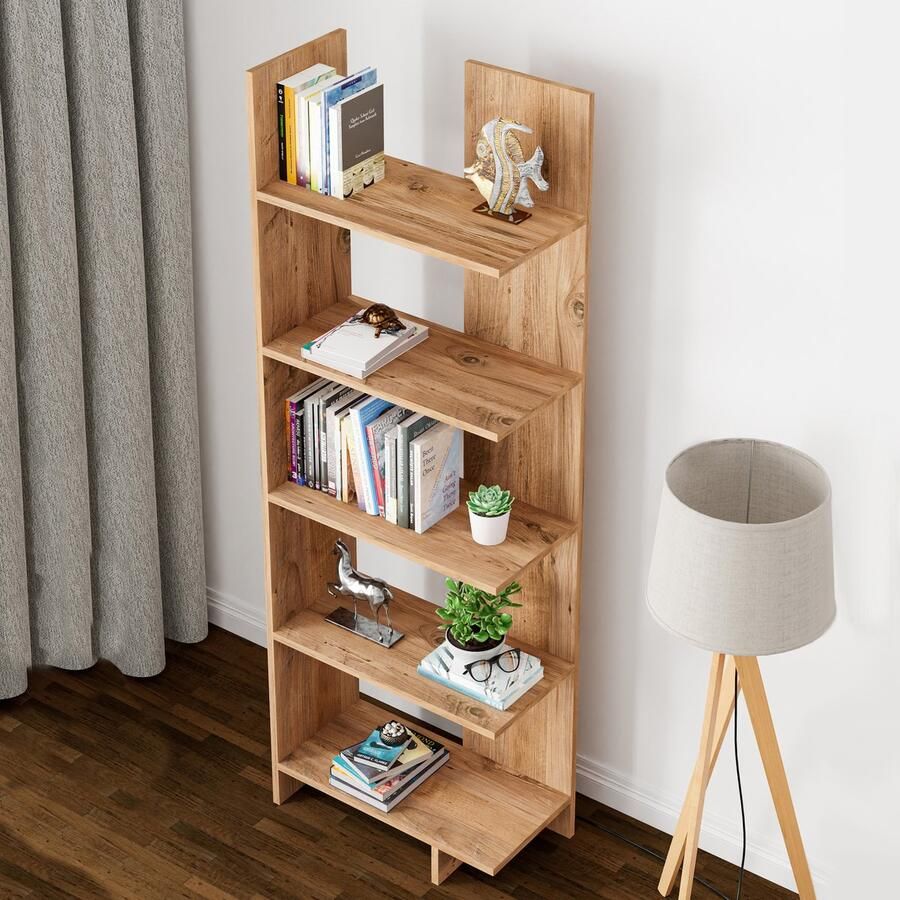 En.casa Boekenkast Vireftere 176x62x29 cm houtkleurig [ ]