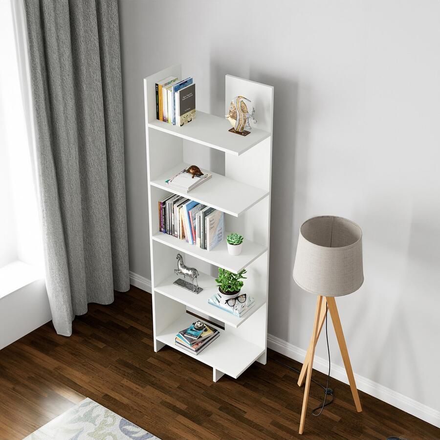 En.casa Boekenkast Vireftere 176x62x29 cm wit [ ]