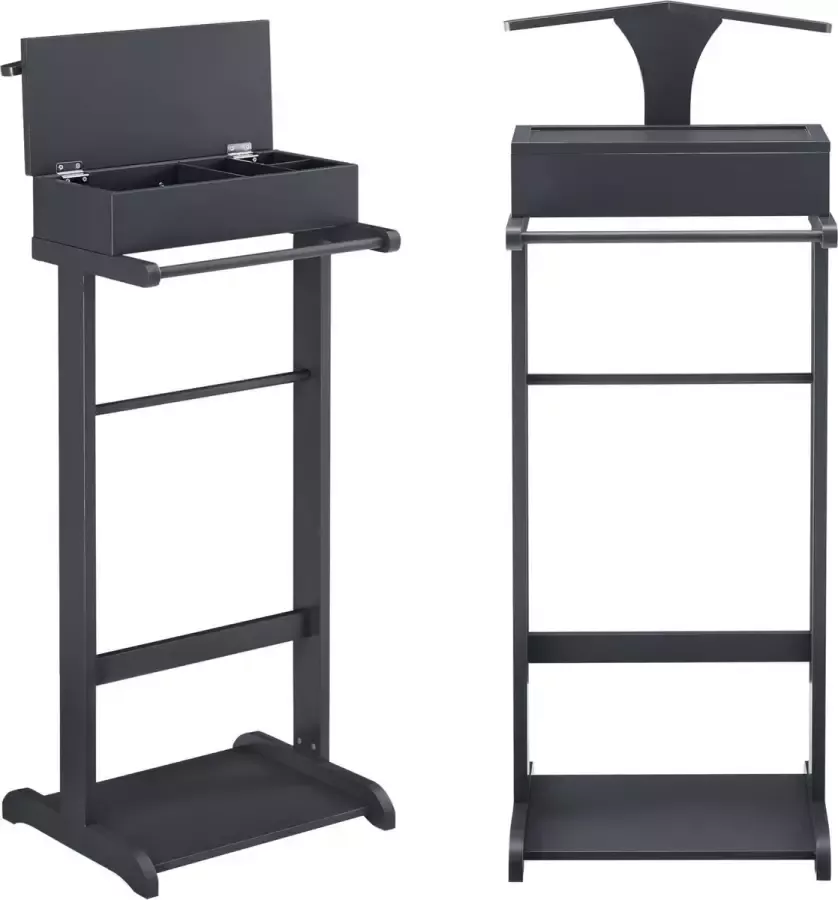 En.casa Dressboy kledingrek met opbergdoos 110x43 5x34 5 cm grijs