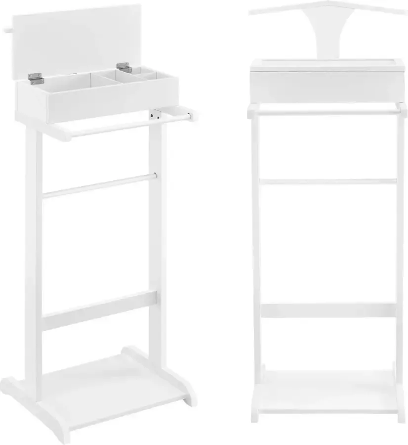 En.casa Dressboy kledingrek met opbergdoos 110x43 5x34 5 cm wit