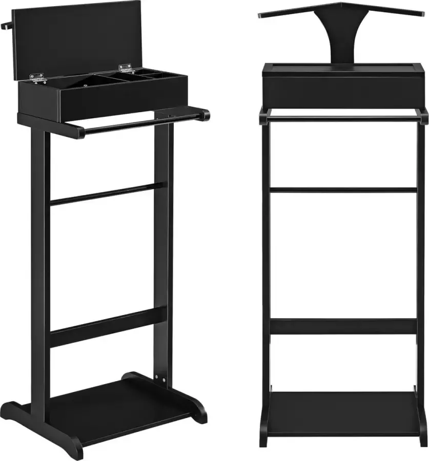 en.casa Dressboy kledingrek met opbergdoos 110x43 5x34 5 cm zwart