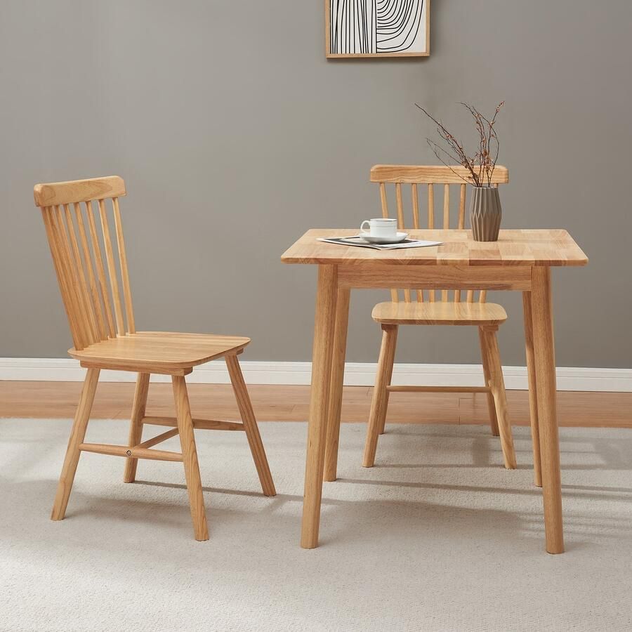 En.casa Eetkamerstoel Karmoy 2-delige set 89x46x52 cm naturel [ ]