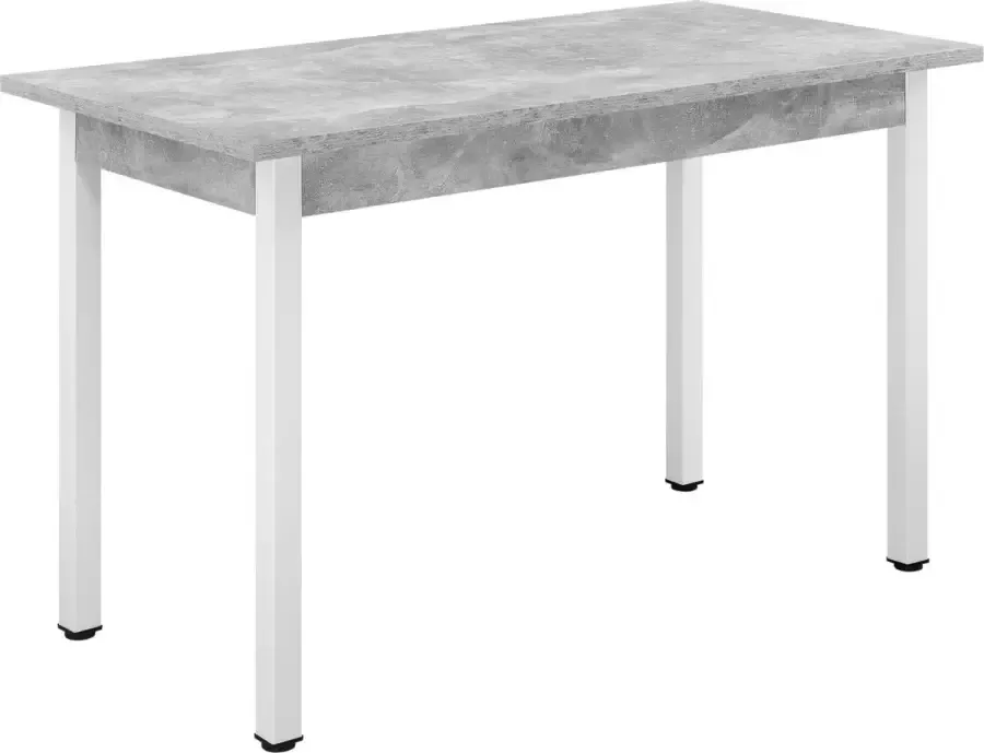 En.casa Eettafel Den Haag 120x60x75 cm betonkleurig en wit