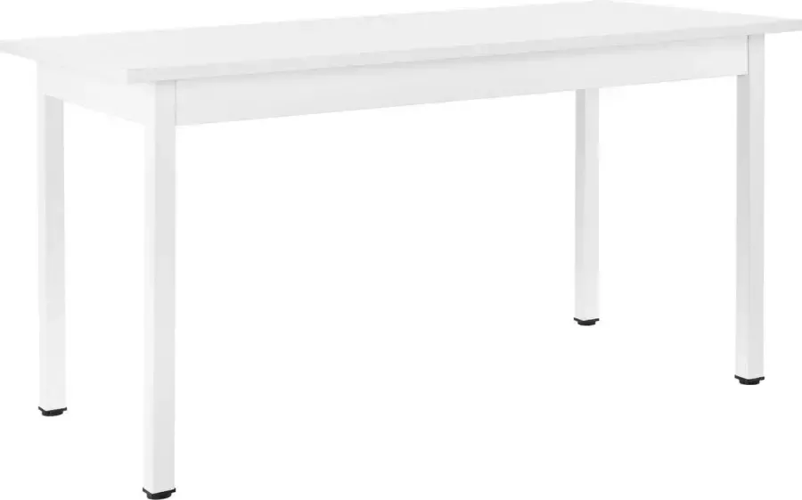 En.casa Eettafel Den Haag 140x60x75 cm voor 6 stoelen wit