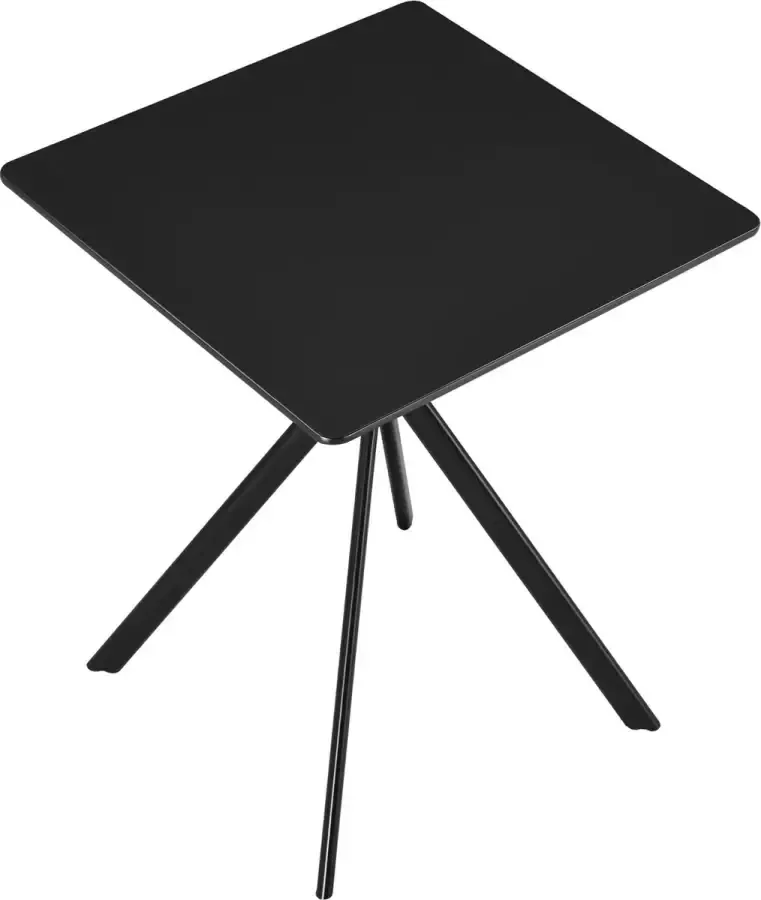 en.casa Eettafel Geschikt voor 2 personen MDF & metaal Afmeting (LxBxH) 78 x 78 x 75 cm Kleur zwart