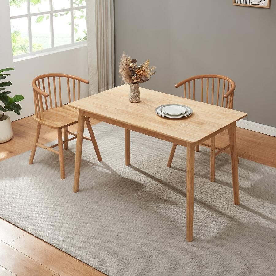 En.casa Eettafel Klijori 120x70x74 cm rubberhout naturel [ ]