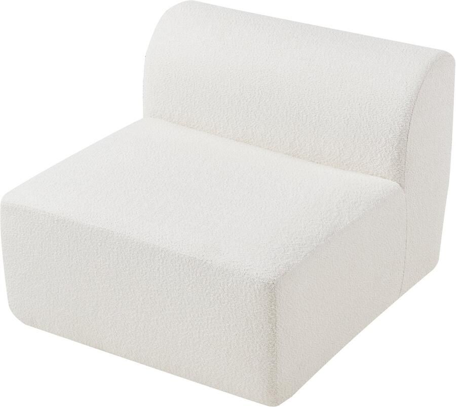 En.casa Element Hurvas voor modulaire zitbank middenstuk 76x97x108 cm crème wit [ ]