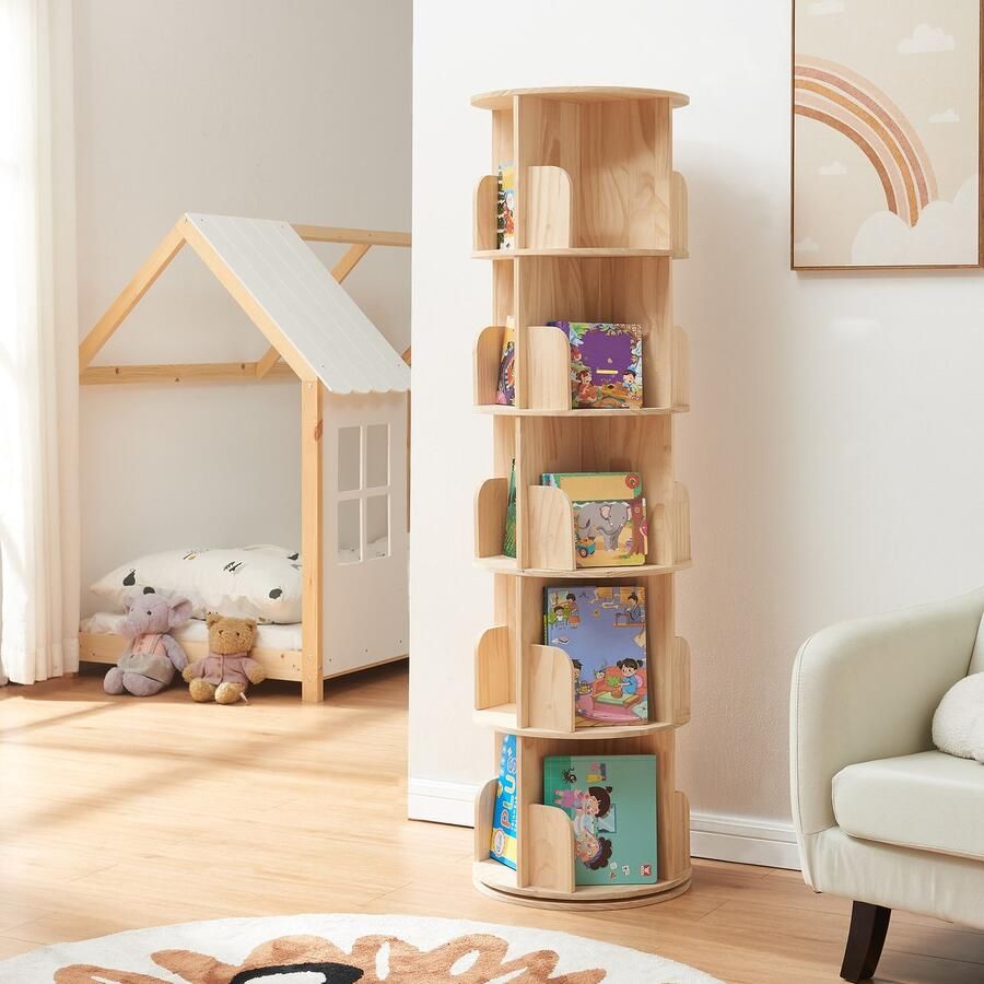 En.casa Kinderboekenkast Chasek 157xØ44 cm naturel [ ]