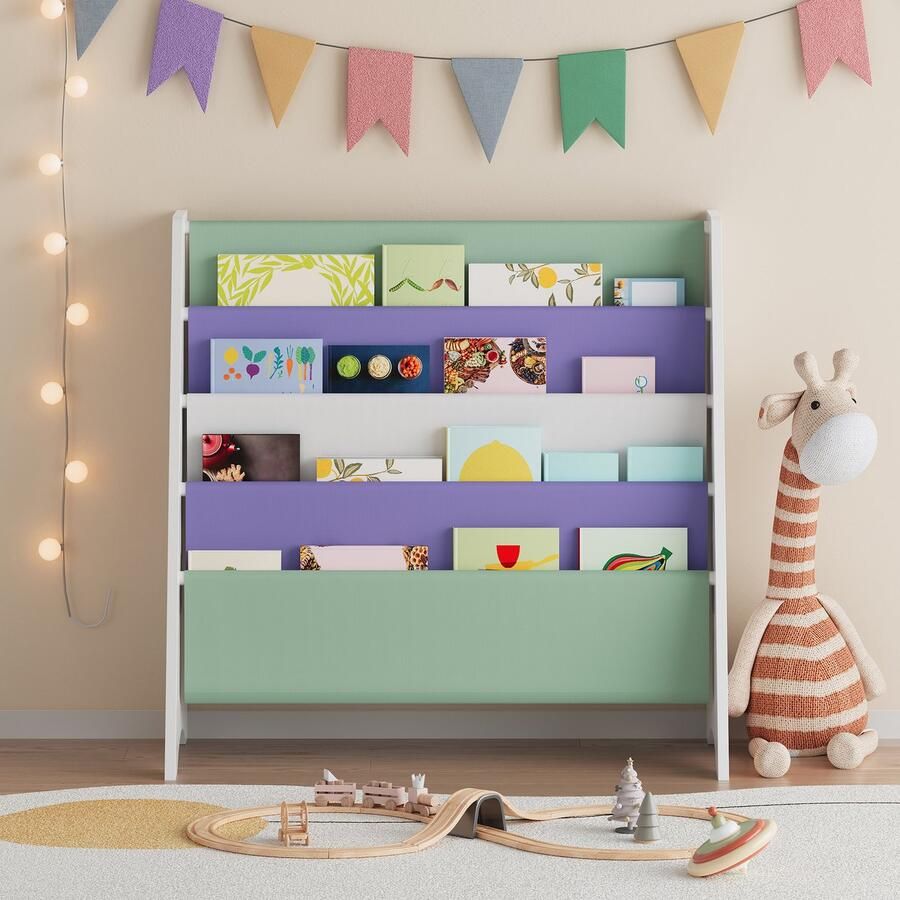 En.casa Kinderboekenkast Hornnes Aqua Dream motief 60x62x28 cm [ ]