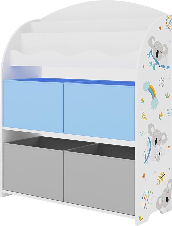 En.casa Kinderboekenkast Orust opbergkast 97 5x82 5x29 5 cm koalamotief [ ]